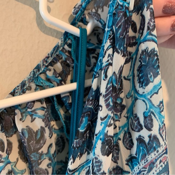 SMYM Sienna Swing Tunic Mini Dress in Blue Paisley - Picture 8 of 16